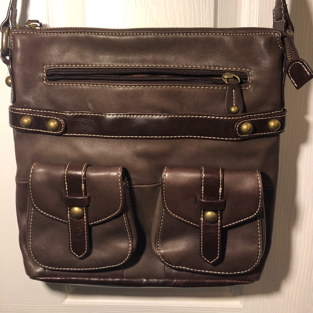 Luce brown soft leather satchel